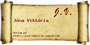 Jóna Viktória névjegykártya